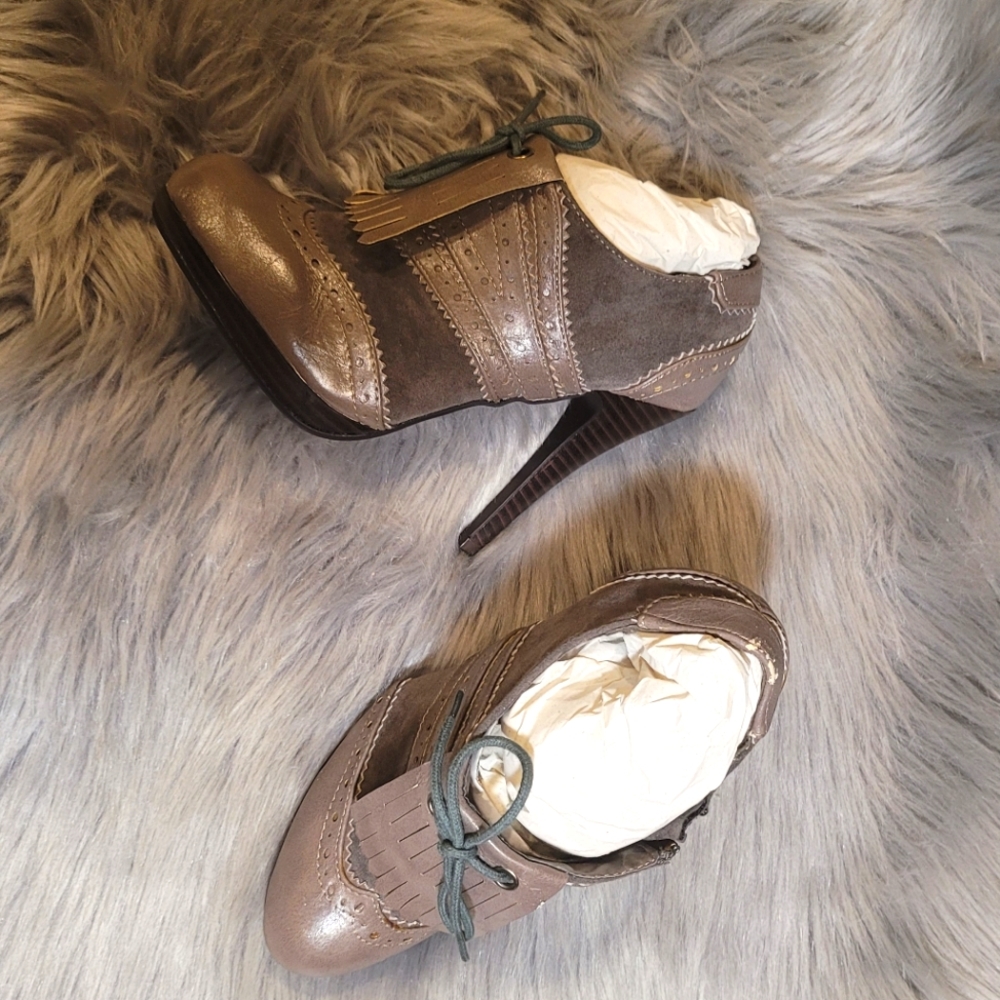 Gray High heels Ankle Boots